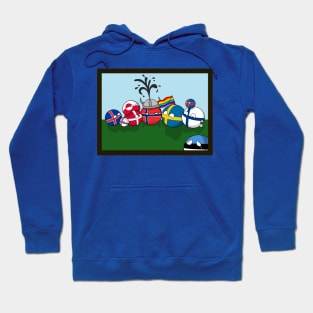 Polandball- Nordic family portrait Hoodie